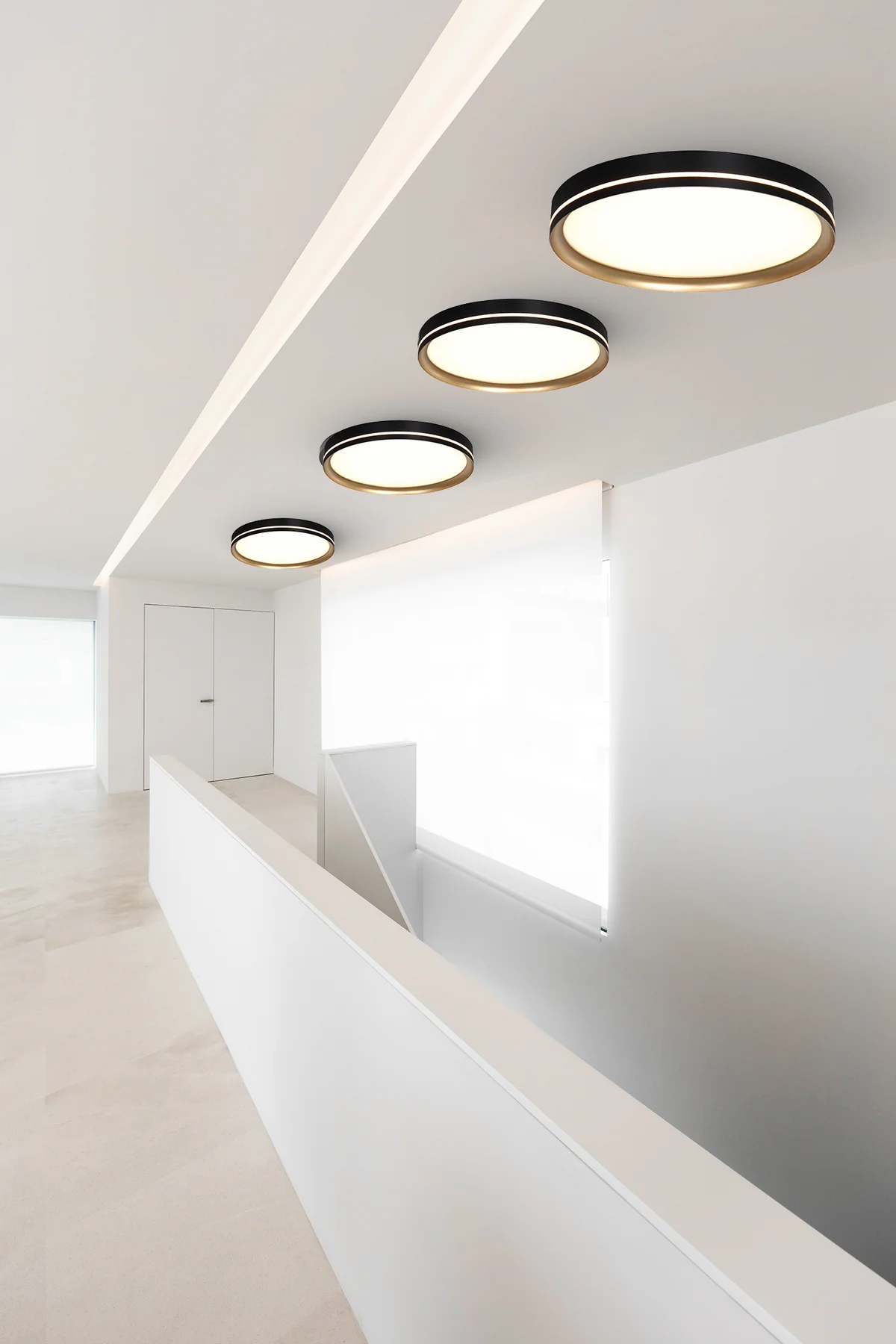 צמוד תקרה וקטרה| שחור +זהב| Φ40| Φ60| Φ75 – תמונה 2