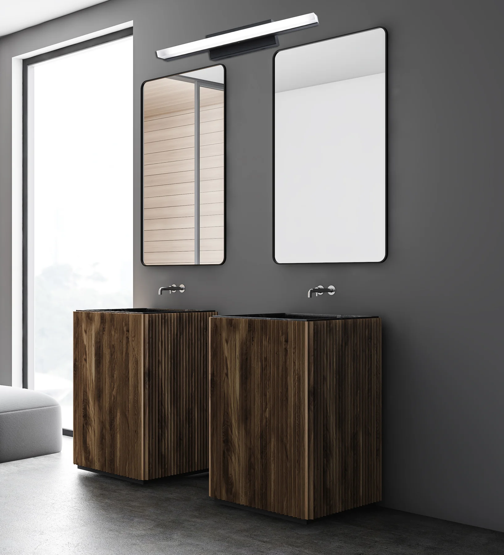 מנורת קיר סאמי לד 10W| 14W| 22W| שחור – תמונה 2